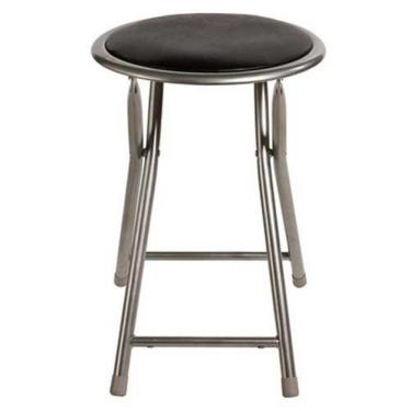 Imagem de Banco Dobrável 45x30cm Preto Casa Bonita