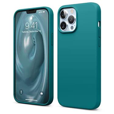 Imagem de elago Capa compatível com iPhone 13 Pro Max, capa de silicone líquido, capa protetora de câmera de corpo inteiro, à prova de choque, capa fina, forro de microfibra macia antiarranhões, 6,7 polegadas