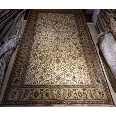 Imagem de 1,5 m x 2,4 m 500L tapete artístico artesanal seda escritório arte tapeçaria persa