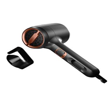 Imagem de Secador de cabelo portátil Ionic 1300 W, 6 configurações de aquecimento, material de conforto ABS, adequado para viagens, casa e dormitórios estudantis, (cinza, 1300 W)