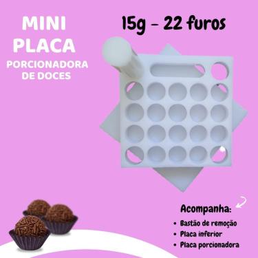 Imagem de Mini placa porcionadora de doces (brigadeiro, Beijinho) 15g