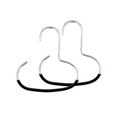 Imagem de Mawa Organizador de cachecol, xale, cinto e acessórios, cabide de metal não tóxico com revestimento aderente, gancho aberto de fácil acesso, modelo G-1, design que economiza espaço, conjunto com 2