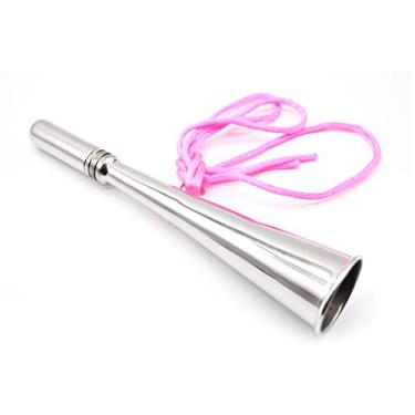 Imagem de MARINE CITY Buzina de ar manual de aço inoxidável de grau 304 resistente – Apito de sinal alto de buzina de neblina para iates de barcos de fuzileiros navais de reserva de emergência (pacote com 1)