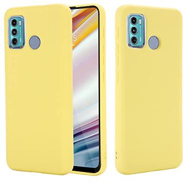 Imagem de YUNCHAO Caixa de telefone Para Motorola Moto G60 Color Sólida Líquido Silicone Provó Cobertura Completa Case Proteção capa para celular