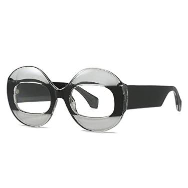 Imagem de Moda armação redonda peça branca guarda-sol combinando cor individual óculos de sol óculos de sol, C9, tamanho único