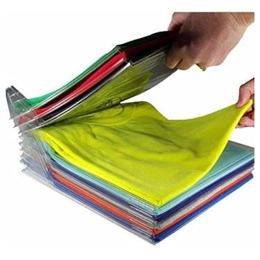 Imagem de Organizador de Roupas Camisas e Camisetas tipo Arquivo com 10 camadas
