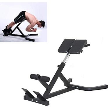 Imagem de Cadeira romana multifuncional Abs traseira hiperextensão banco de exercícios triângulo estável quadro principal 6 marchas ajuste de altura para escritório academia atualizado