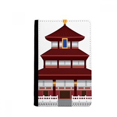 Imagem de Porta-passaporte China Architecture Temple Landmark Pattern Notecase Burse carteira capa porta-cartão, Multicolor