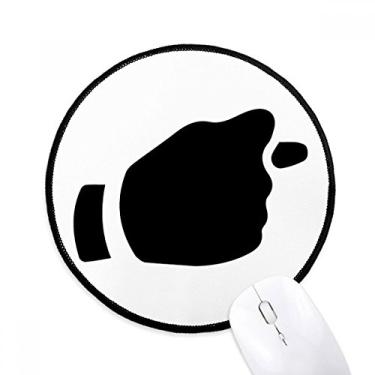 Imagem de DIYthinker Provoke Gesture Outline Pattern Mouse Pad Desktop Office Tapete Redondo para Computador