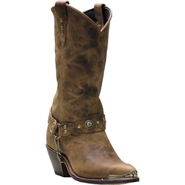 Imagem de Abilene Arnês feminino envelhecido bota ocidental bico fino - 4528, Bronzeado, 8
