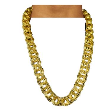 Imagem de Cordão Corrente Friso 18mm  semelhante ao ouro 18k