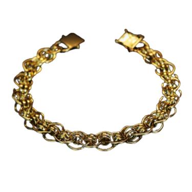 Imagem de Pulseira Imperador 10mm elo redondo moeda antiga