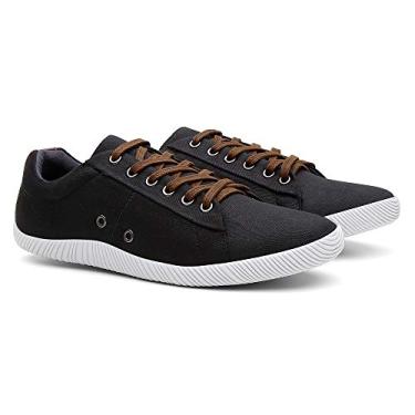 Imagem de QueroShoes Sapatenis Masculino Tenis Casual Dia-a-Dia Preto Tamanho:42