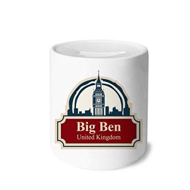 Imagem de DIYthinker Caixa de moedas de cerâmica Big Ben Londres Reino Unido com caixa de dinheiro porta-moedas
