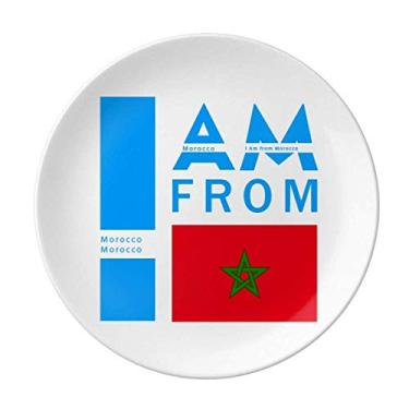 Imagem de Prato decorativo de porcelana Salver Prato de jantar I Am From Morocco