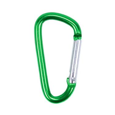 Imagem de Chaveiro mini mosquetão de alumínio durável de 40 mm da Paracord Planet – Portão com mola – Cores sortidas e tamanhos de pacote – caminhadas, viagens, em casa, no trailer, pesca, etc., Verde, Single