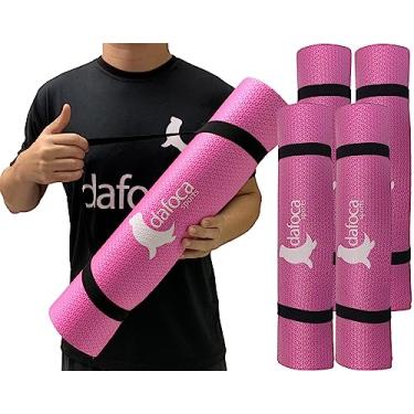 Imagem de Kit 4 Tapetes Yoga Mat Exercícios DF1030 50x180cm 5mm Rosa Dafoca Sports