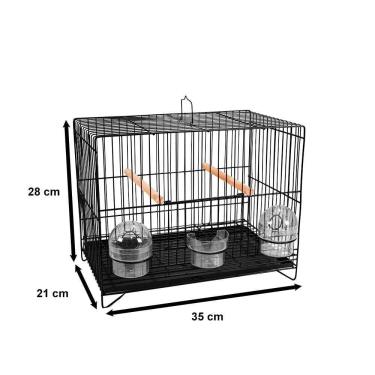 Imagem de Gaiola Exposição Para Canário Comedouro Meia Lua Quatiguá