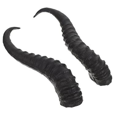 Imagem de 1 Par Acessórios De Cabelo Diy Croissant Chifres De Demônio Preto Adereços Para Fotos De Animais Chifres Para Artesanato Cosplay Chifres Cabra Garota Alto-falante Plástico 3d