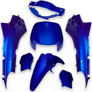 Imagem de Kit Carenagem Completo Biz 100 2002 Até 2003 Azul Twister - Pro Tork