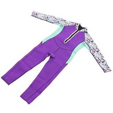 Imagem de Roupa de Mergulho Infantil, Roupa de Banho Térmica de Neoprene Macio para a Pele de 2.5mm, Design Elástico Com Zíper para Meninos e Meninas, Mergulho (Tamanho 6)