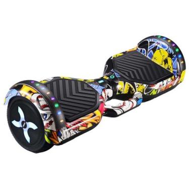 Hoverboard Bluetooth Barato Com Led 6,5' Poleg. Com Alça Cor Fogo