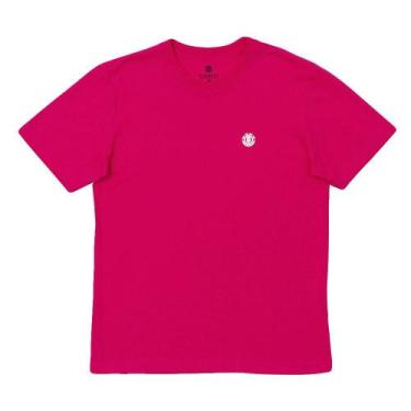 Imagem de Camiseta Element Basic Crew Masculina Rosa Escuro