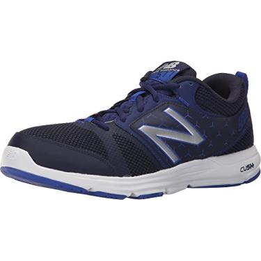 Imagem de New Balance Tênis masculino 577 V4 Cross Trainer, Azul/prata, 8.5