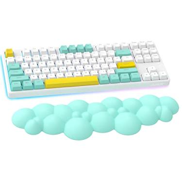 Imagem de ATTACK SHARK Almofada de descanso de pulso para teclado de jogos na nuvem, apoio de palma de teclado de espuma de memória, descanso de mão ergonômico, descanso de pulso para teclado de computador,