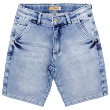 Imagem de Infantil - Bermuda Juvenil Look Jeans Clássica Jeans Moletom  menino