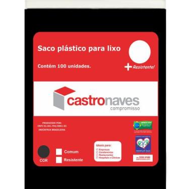 Imagem de Saco Para Lixo 200 Litros Preto 90X100cm C/100 - C.Naves-Sl