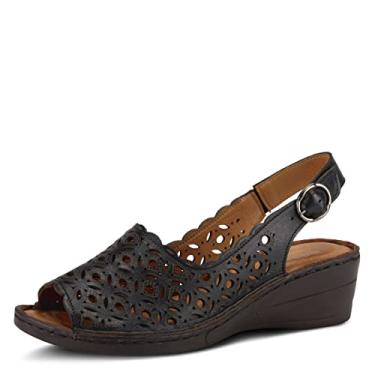 Imagem de Spring Step Sandália feminina Belizana Slingback, Couro preto, 5.5-6