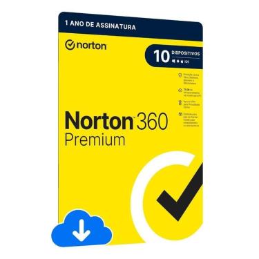 Imagem de Antivírus Norton 360 Premium - 10 Dispositivos - 12 Meses Esd - 21414573