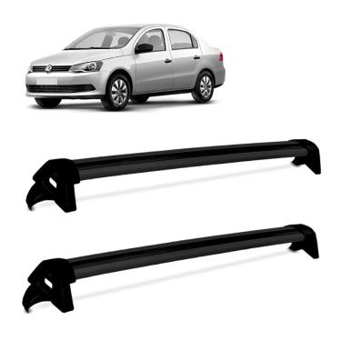 Imagem de Rack Teto Travessa Larga Voyage 2008 a 2012 Alumínio Preto