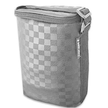 Imagem de Bolsa Térmica Para Bebidas Suporta 4kg Wine Bag Porta 2 Garrafas e Taças de Vinho Com Alça de Ombro