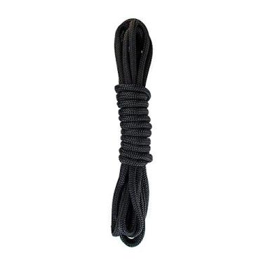 Imagem de Linha de ancoragem West Coast Paracord preta sólida – Linha de ancoragem de nylon trançado duplo – Corda de amarração premium (7,6 m x 0,95 cm)