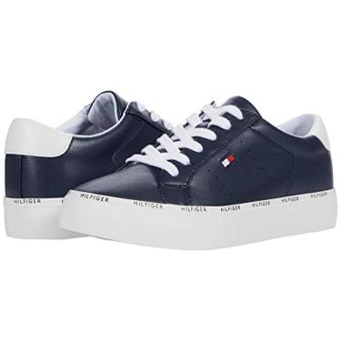Imagem de Tommy Hilfiger Tênis Henissly feminino, Azul-marinho/branco, 7