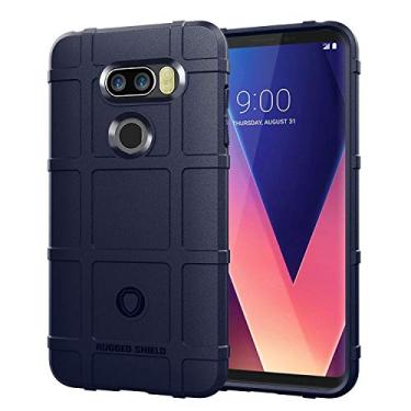 Imagem de Capa para LG V30, blindagem robusta, material TPU de fibra de carbono, suave antiderrapante, macia, anti-impressão digital, capa totalmente protetora para LG V30