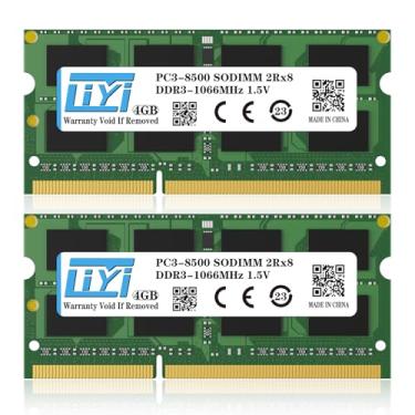 Imagem de LIYI Módulos DRAM DDR3 8GB KIT (2x4GB) 1066MHz PC3-8500 PC3-8500S CL7 SODIMM 204 Pinos 1.5V Dual Rank 2Rx8 Não ECC Sem Buffer Notebook Notebook SO-DIMM Memória DDR3 RAM Módulo Upgrade