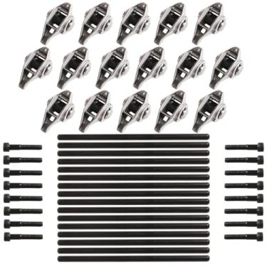 Imagem de LS1 Braços basculantes e parafusos com kit de trunão adequado para LS2 LS6 LQ4 LQ9 LY5 LY6 LM7 4.8 5.3 5.7 6.0 L substituição do motor 10214664 12681275