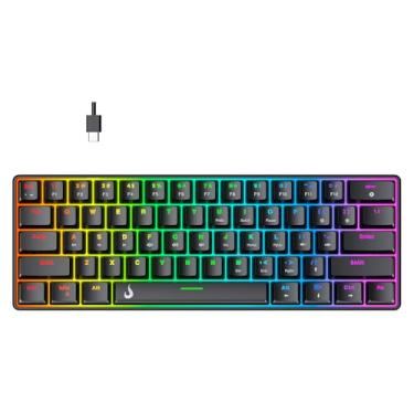 Imagem de Teclado Mecânico Gamer | Rise Mode | Gm1 Black Rgb | Switch Blue