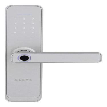 Imagem de Fechadura Eletrônica Digital Embutir Biometria Prata - Elsys