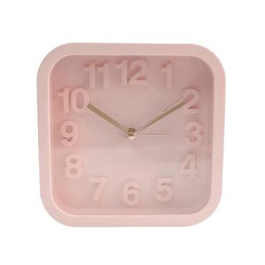 Imagem de Relógio de Mesa Despertador Cabiceira Monocromatico Rosa - Mai Home