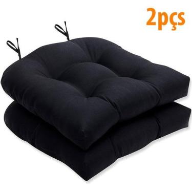 Imagem de Almofada Para Cadeira Futton Solid 40x40cm - 2pçs - FASTLAR, *Preto