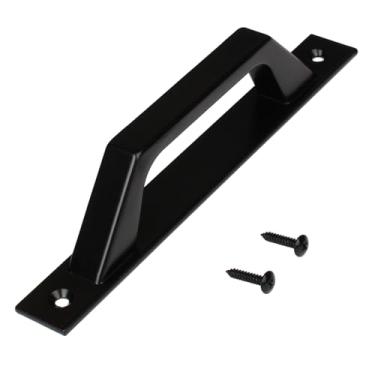 Imagem de DONILIGA Puxador de porta de celeiro preto, 1 pacote, puxador de porta deslizante de 20 cm, puxadores de porta de liga de alumínio, para cozinha, armário, armário, garagens, puxadores de maçaneta de