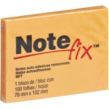 Imagem de Bloco Note Fix NF7 76 mm X 102 mm 100 Folhas Laranja - 3M