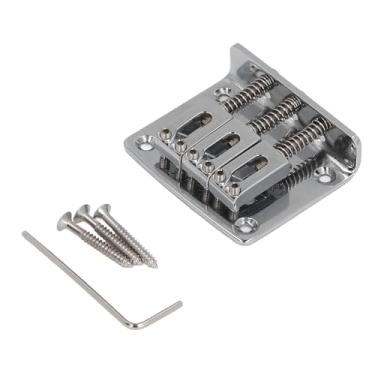 Imagem de Ponte Traseira Rígida para Guitarra de 3 Cordas, Ponte Traseira Rígida de Metal Decorativa para Caixa de Charuto