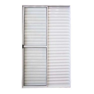 Imagem de Porta Balcão 3 Folhas 2,10X1,20 Branco C/Trinco - JR ESQUADRIAS PREÇO 