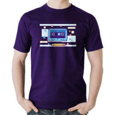Imagem de Camiseta Algodão Fita Cassete - Foca na Moda, Roxo, M