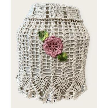 Imagem de Capa Para Botijão De Gás 55x55cm Bordada Crochê Artesanal - Maria Croc